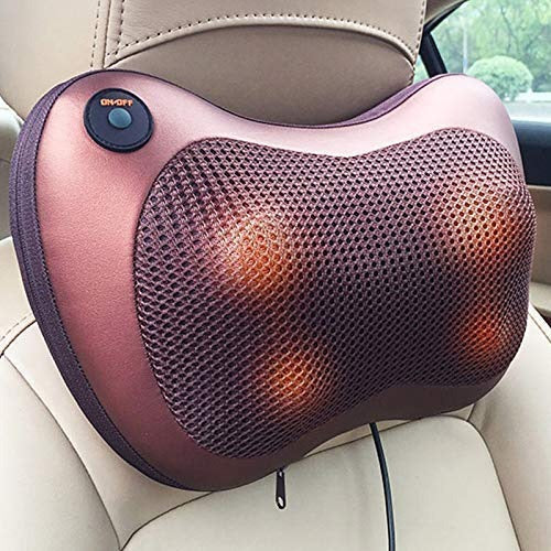 Car Head Massage Pillow Relax Vibrator Electric Shoulder Back Heating Kneading Infrared Therapy Shiatsu Neck Massager